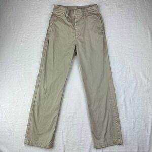 Calvin Klein Chino Pants Womens 25 Tan Straight Khaki Trousers Cotton Twill